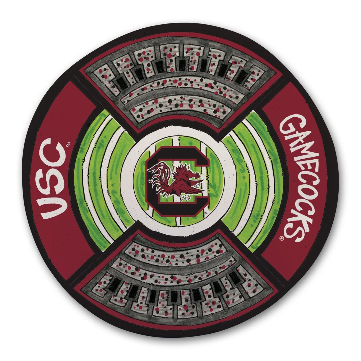 South Carolina Round Stadium Platter