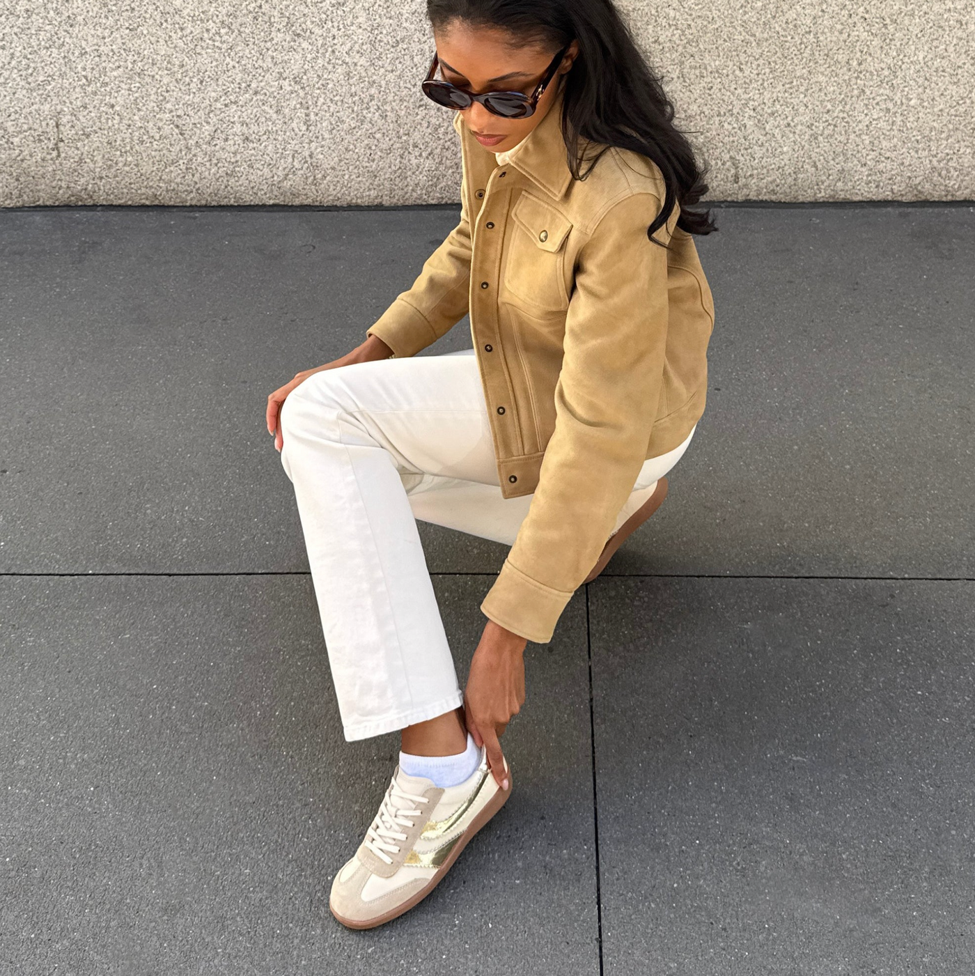 Merit Sneakers by Dolce Vita- White Gold Leather