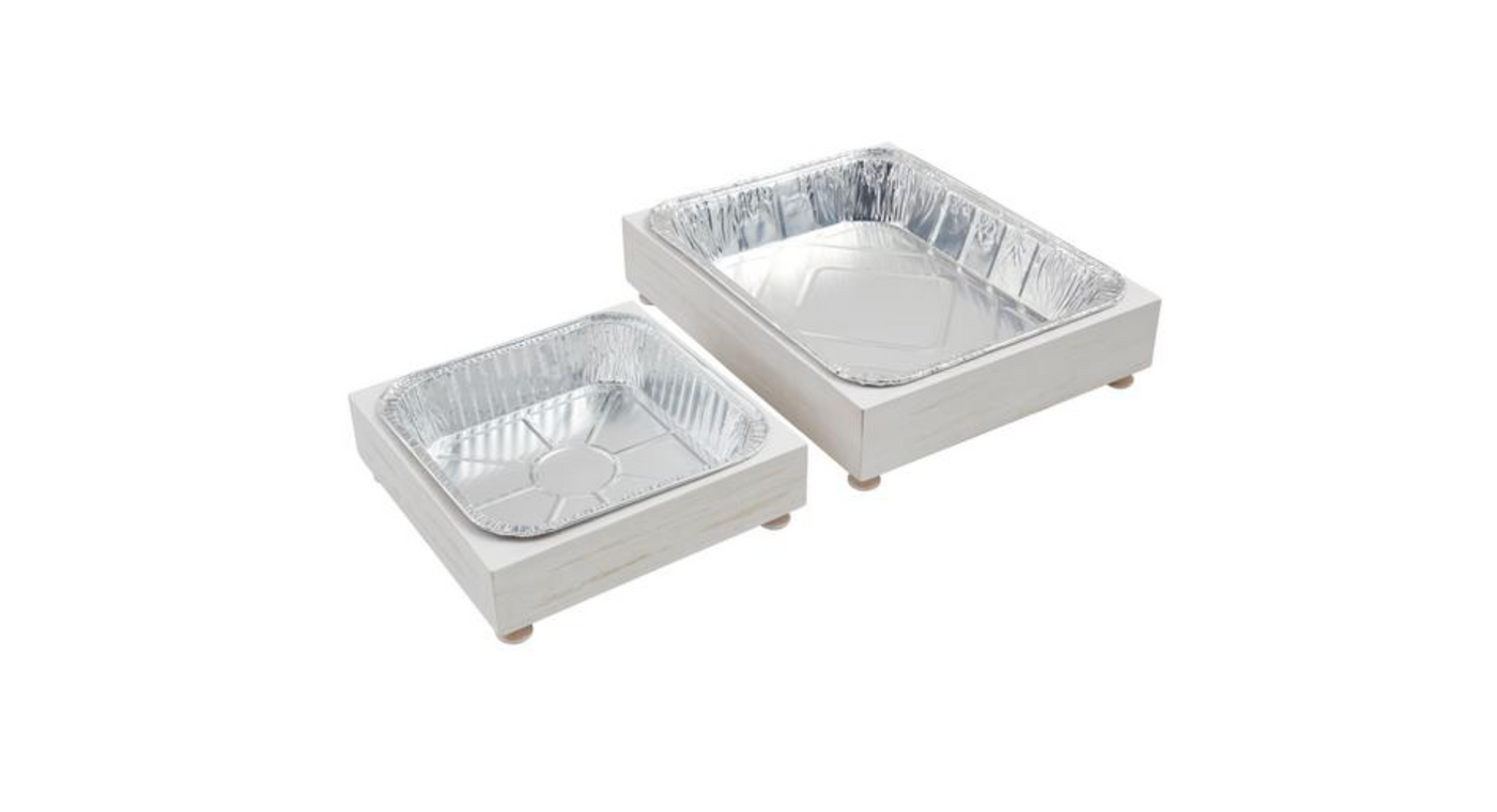 Wood Aluminum Pan Holder- Large