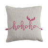 18" Square Cotton Embroidered Pillow