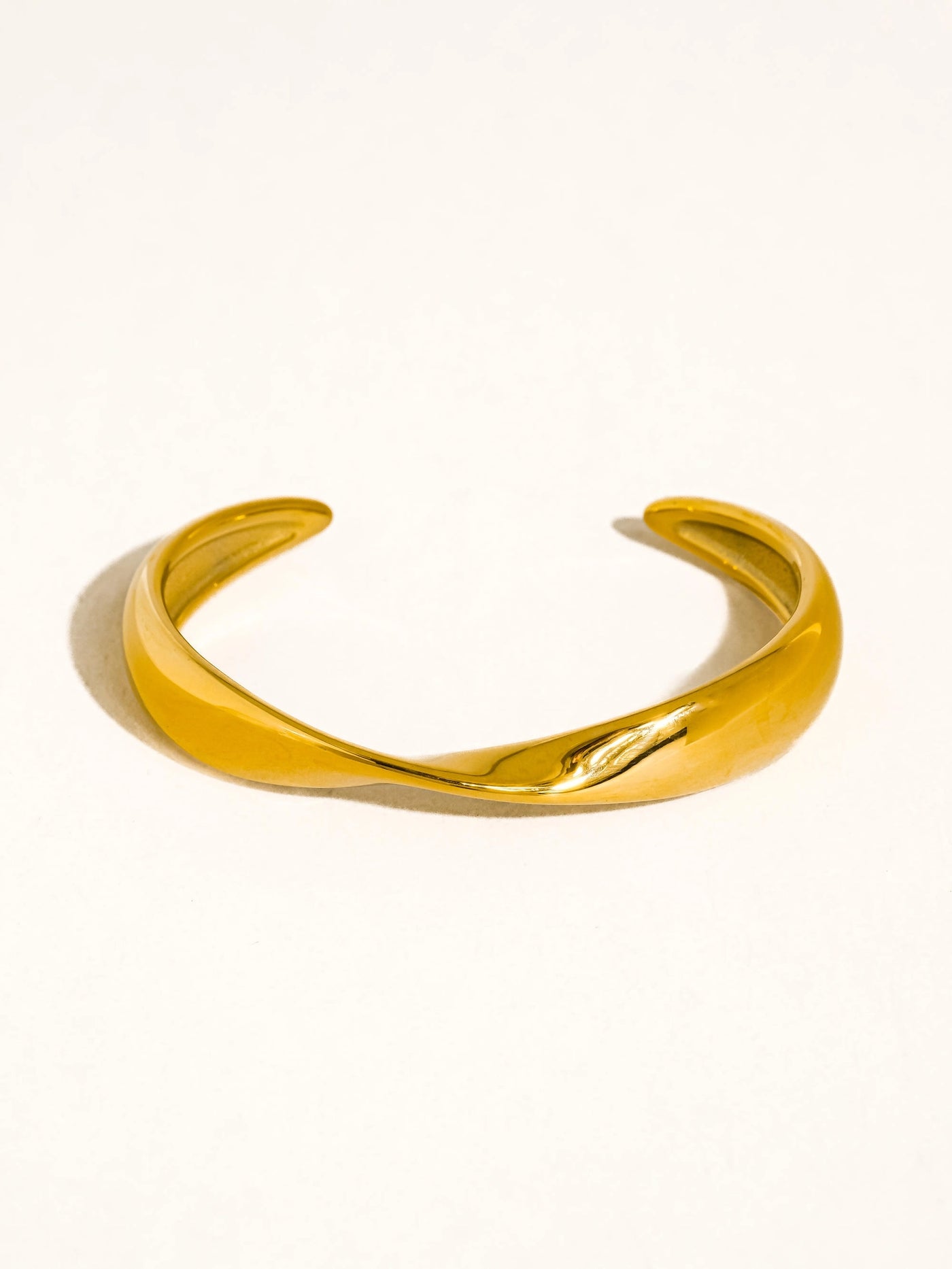 Fioren 18K Gold Non-Tarnish Twist Cuff Bracelet