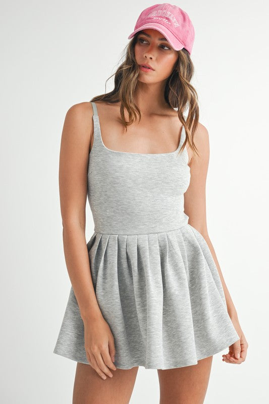 Soft Scuba Back Cut Out Romper