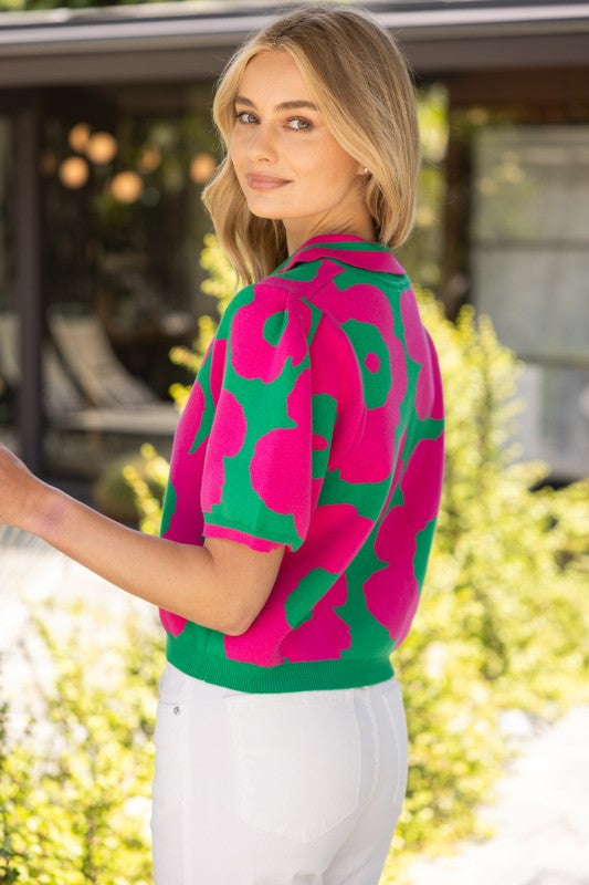Bright Floral Sweater