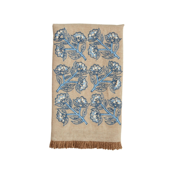 Floral Embroidered Towel
