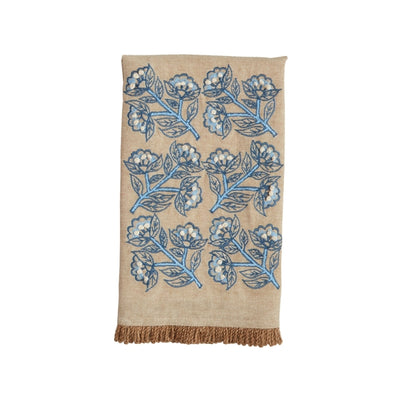 Floral Embroidered Towel