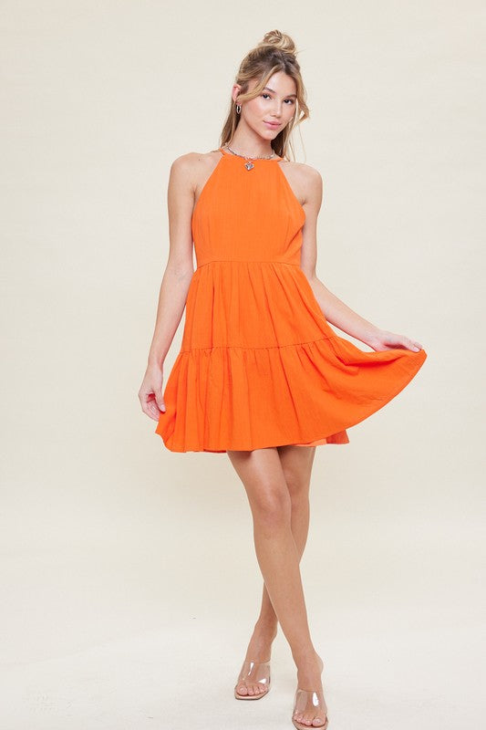 Halter Neck Mini Dress