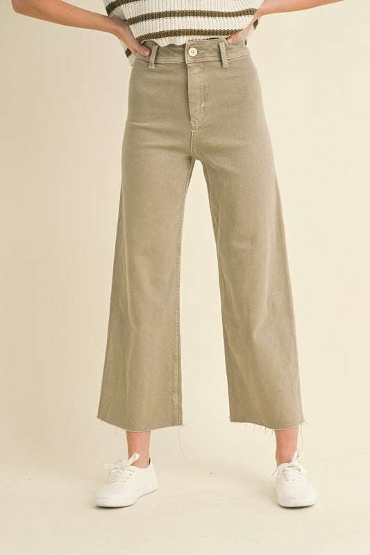 Stone Wide Leg Denim Pant