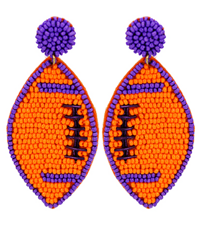 Clemson Beaded Earrings