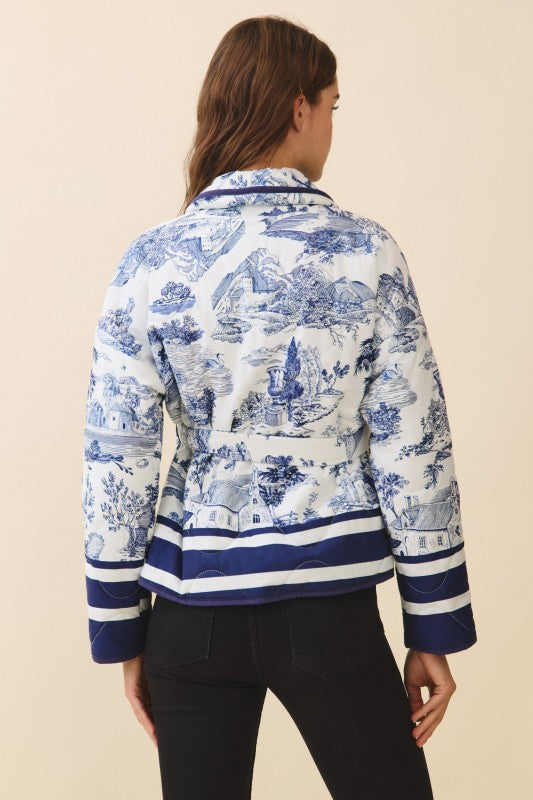 Navy and White Toile Jacket