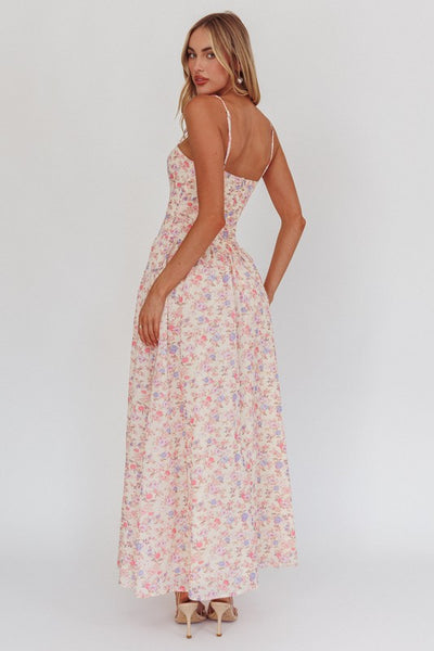 Spaghetti Strap Floral Maxi Dress