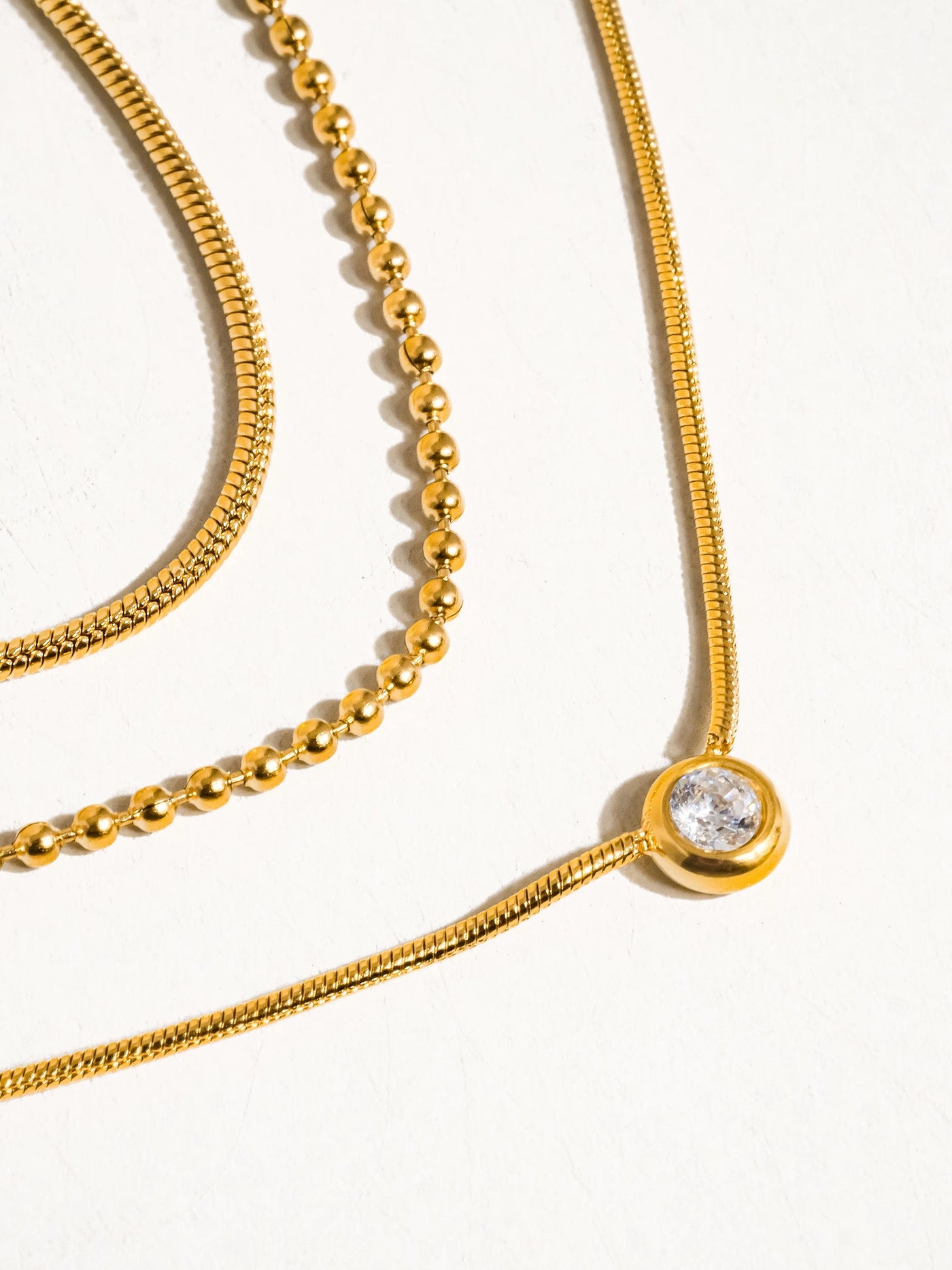 Paulette 18K Gold Non-Tarnish Layer Chain Necklace