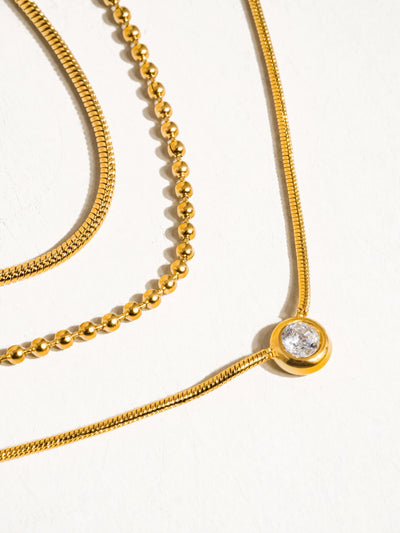 Paulette 18K Gold Non-Tarnish Layer Chain Necklace