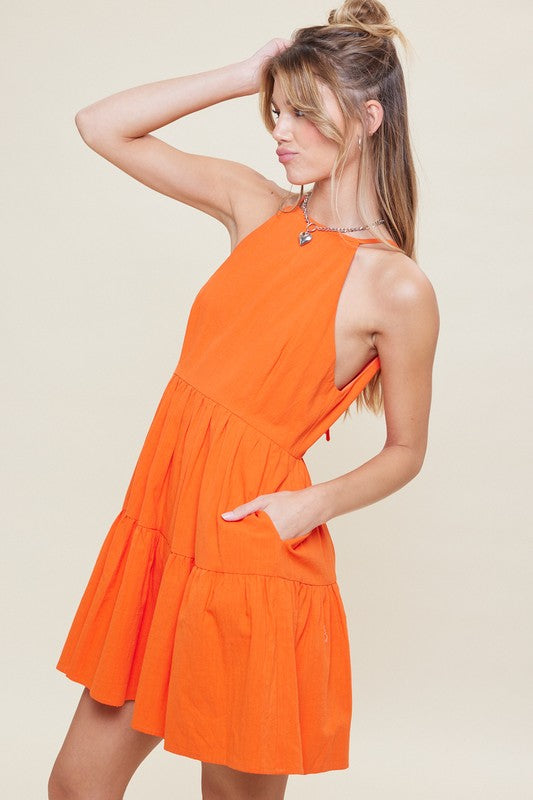 Halter Neck Mini Dress