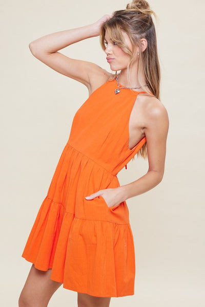 Halter Neck Mini Dress