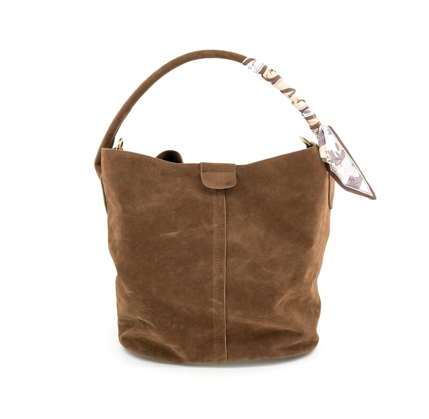 Faux Suede Bucket Bag
