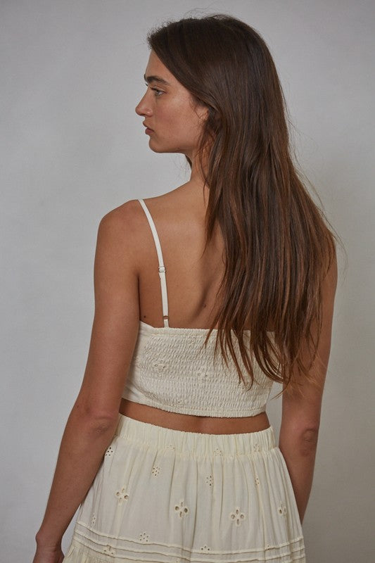 Estelie Eyelet Crop Top