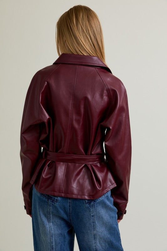 Burgundy Leather Jacket