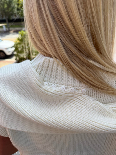 Carter White Sweater Vest