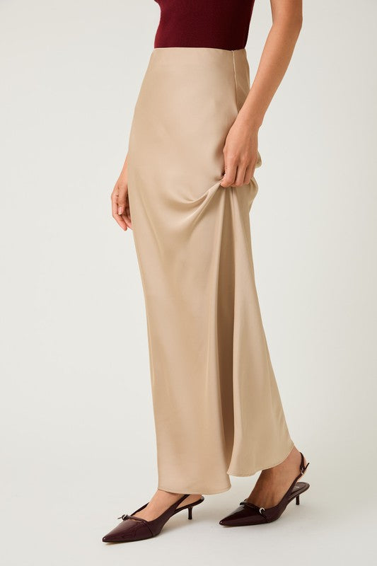 Sunday Edition Satin Maxi Skirt