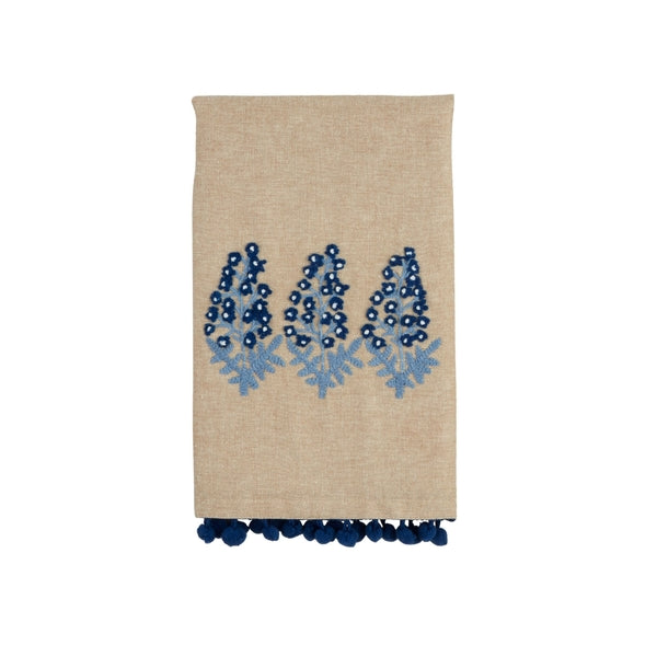 Floral Embroidered Towel