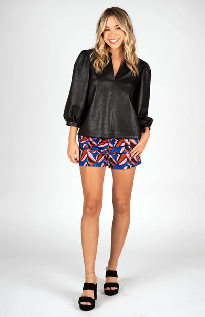 Gianna Black Long Sleeve Top