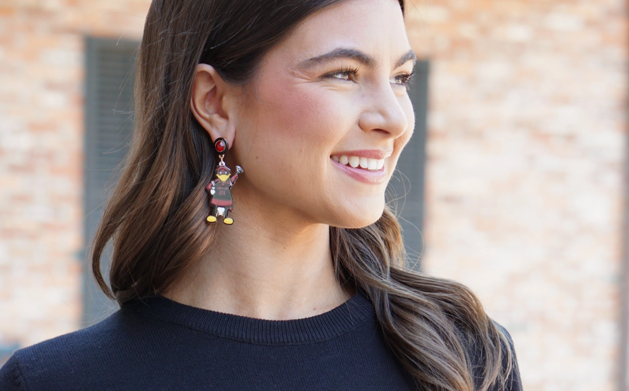 South Carolina Gamecock Resin Earrings