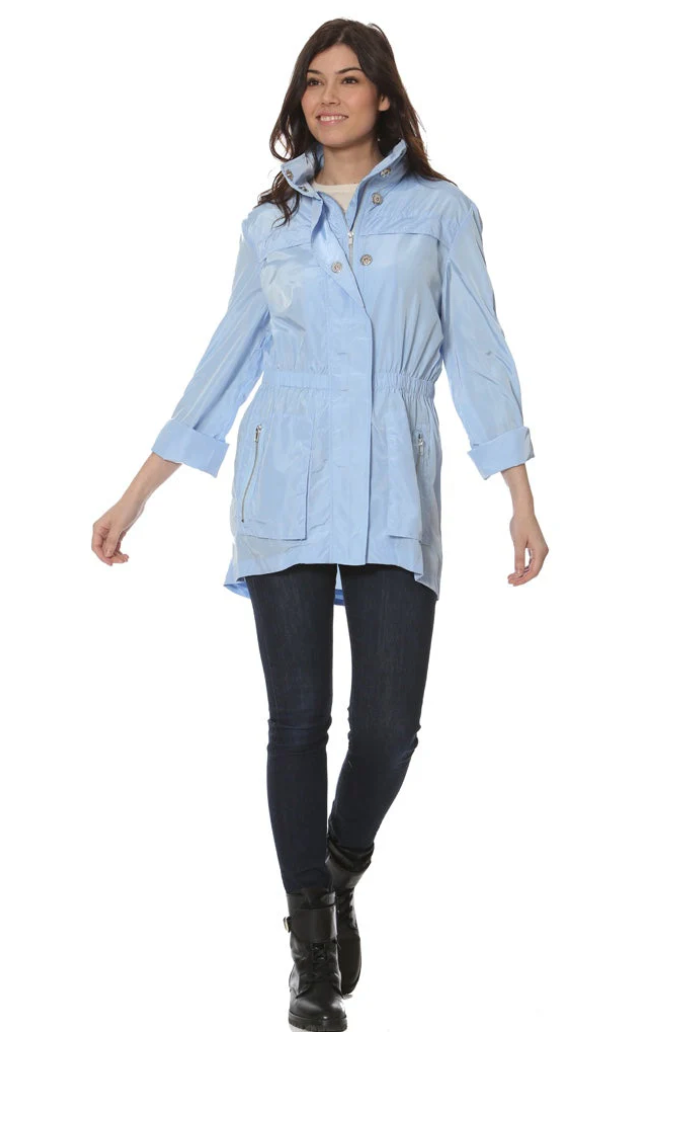 Tess Rain Jacket by Ciao Milano- Powder Blue