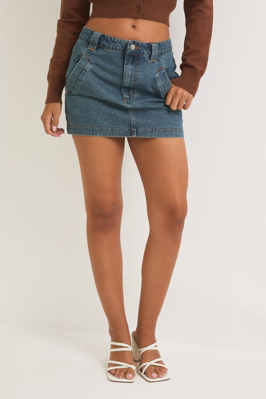 Denim Mini Skirt