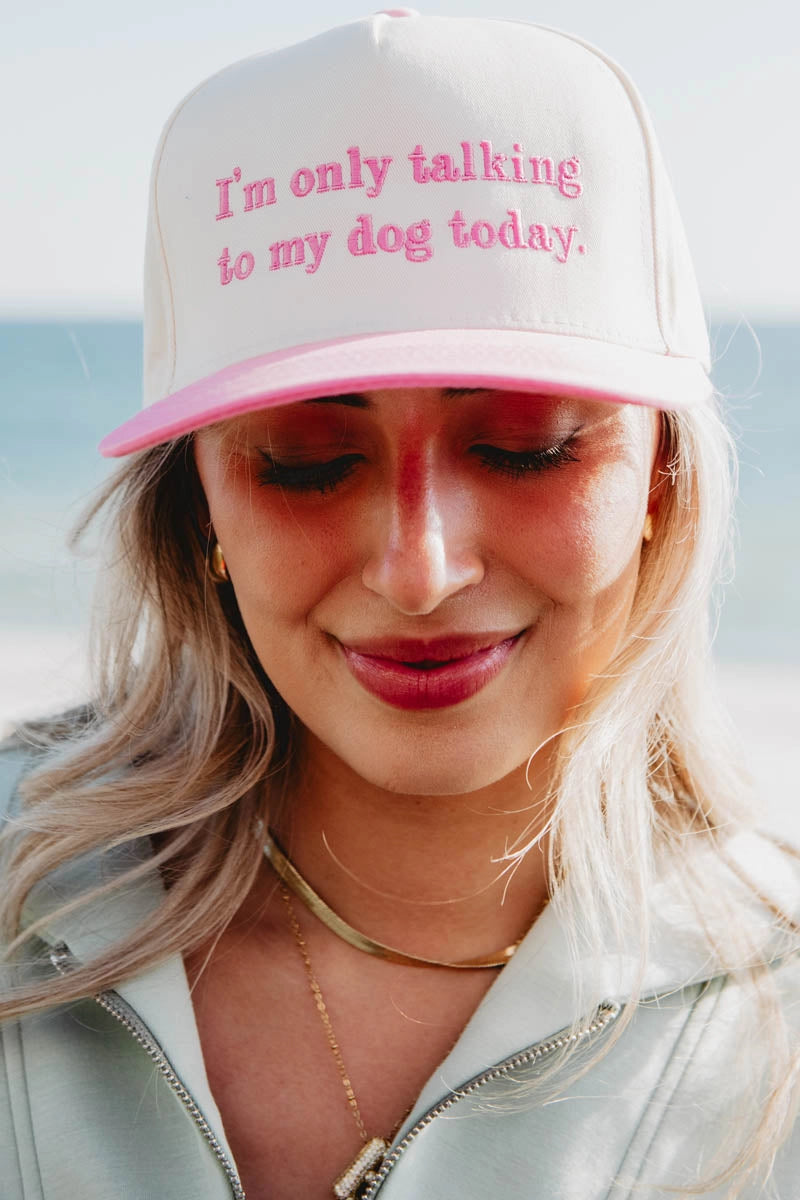 Talking To My Dog Two Toned Vintage Hat