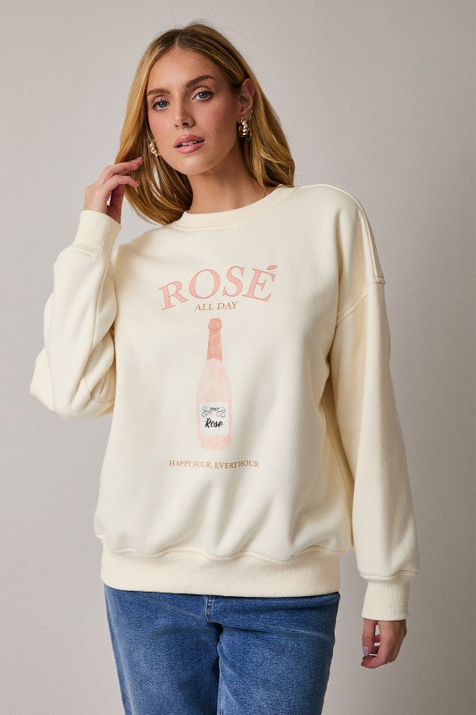 "Rosé All Day" Graphic Sweatshirt