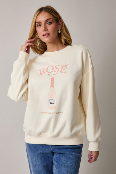 "Rosé All Day" Graphic Sweatshirt