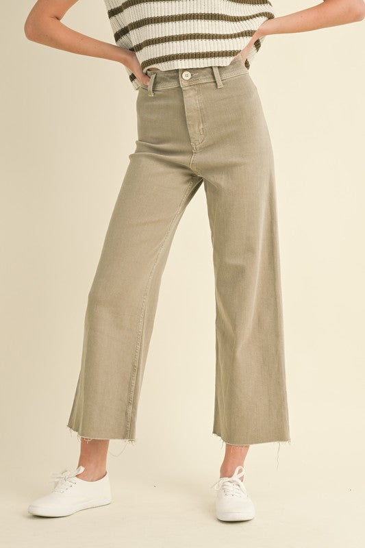 Stone Wide Leg Denim Pant