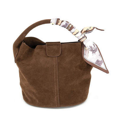 Suede Mini Bucket Bag