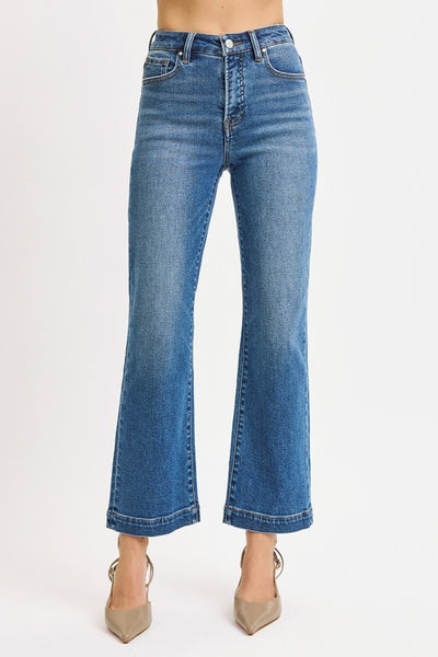 High Rise Crop Straight Denim