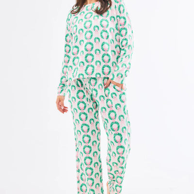 Annie Pajama Set- Rosy Wreaths