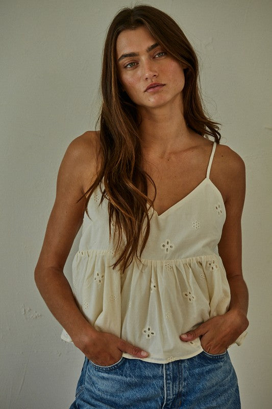 Estelie Eyelet Cami Top