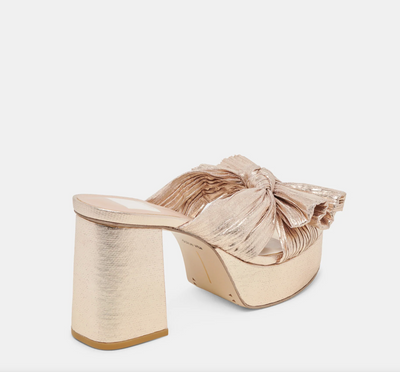 Dolce Vita Platinum Satin Blare Heels