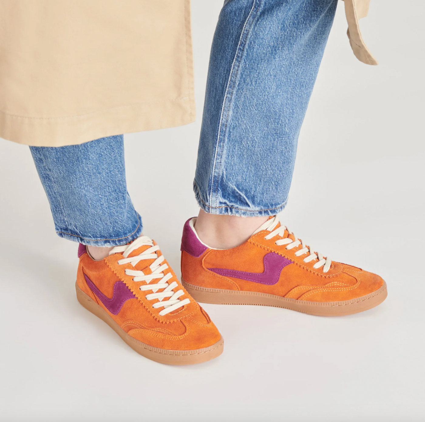 Notice Sneakers- Orange Multi Suede