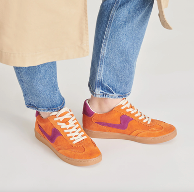 Notice Sneakers- Orange Multi Suede