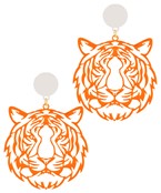 Tiger Face Filigree Earring
