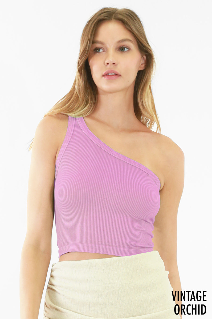 Vintage One Shoulder Crop
