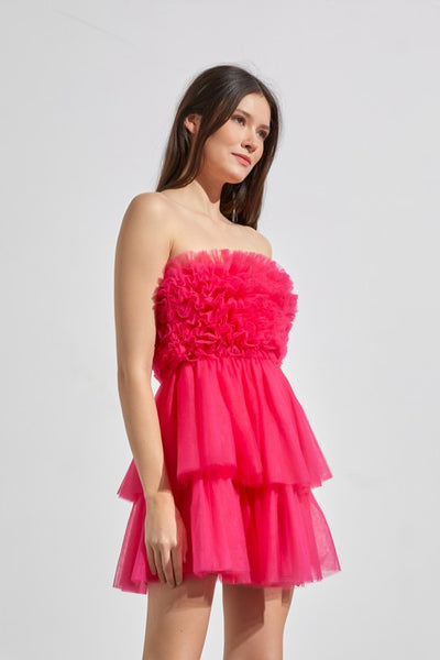 Am I Extra-Tulle Party Dress Hot Pink