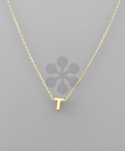 Micro Initial Necklace
