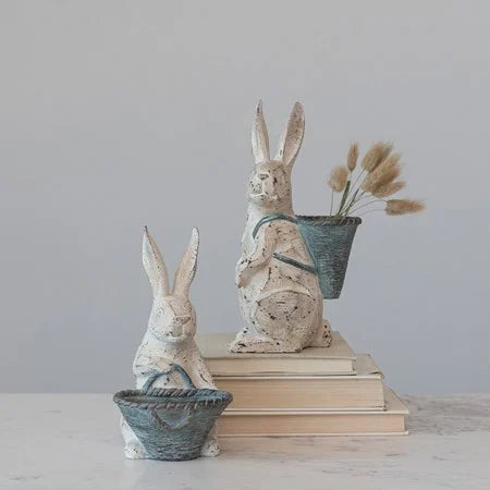 Resin Bunny W/ Basket