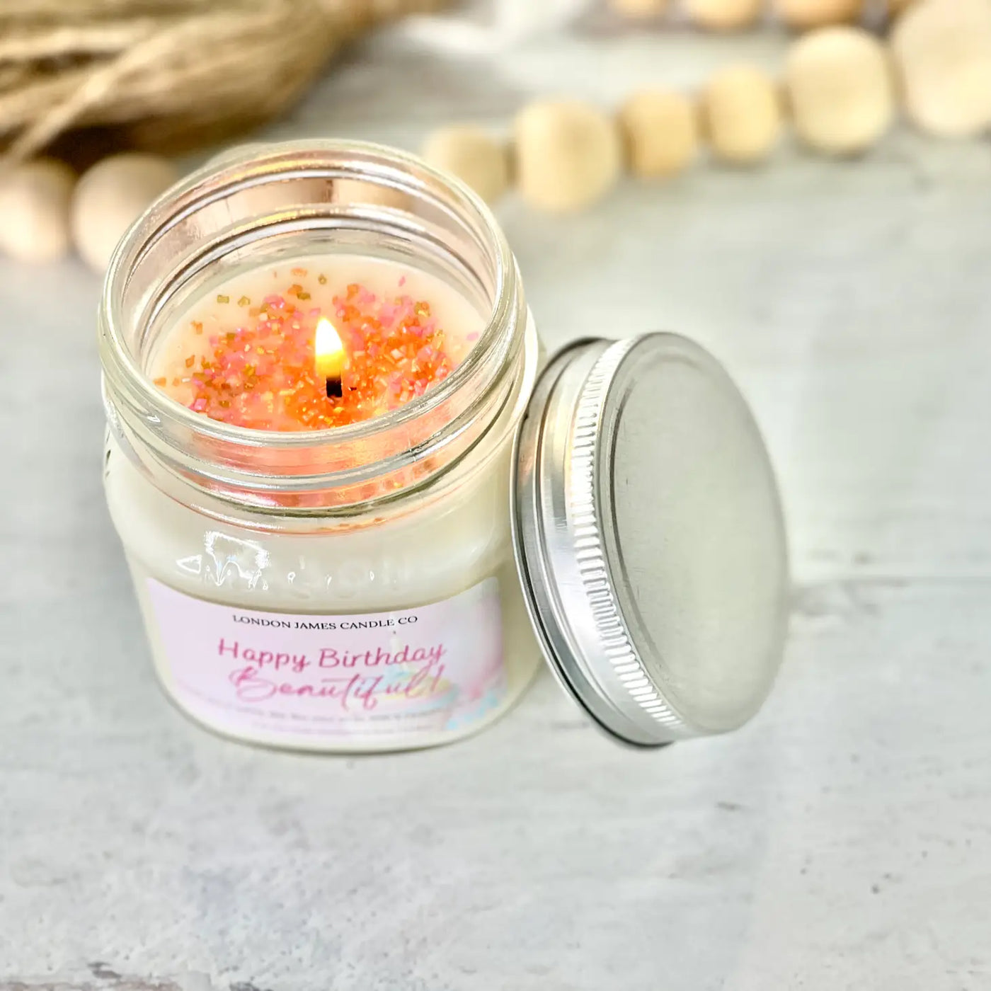 Happy Birthday Beautiful Soy Candle By London James Candle Co