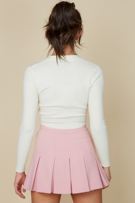 Bailey Pleated Tennis Skirt- Blush Pink