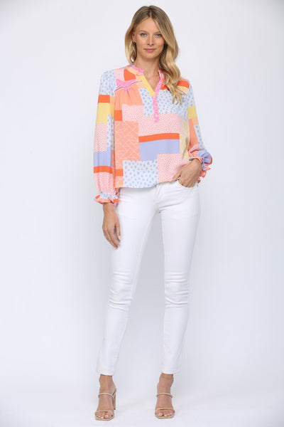 Bright Color Block Top By Fate