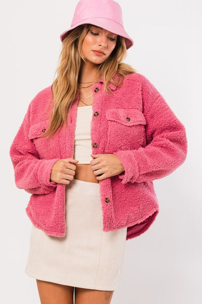 Pink Sherpa Jacket