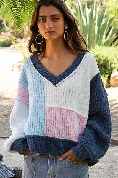 Cozy Color Block Sweater