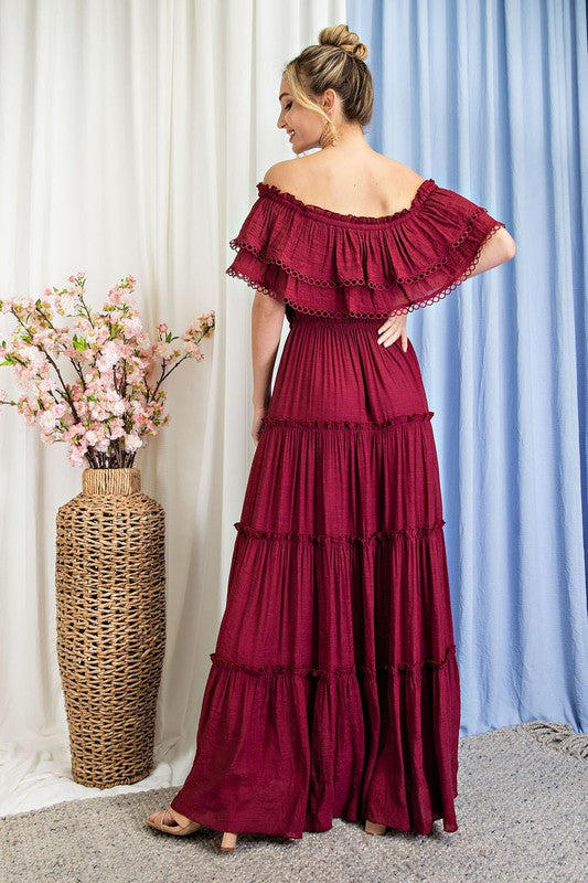 Garnet Flowy Maxi Dress